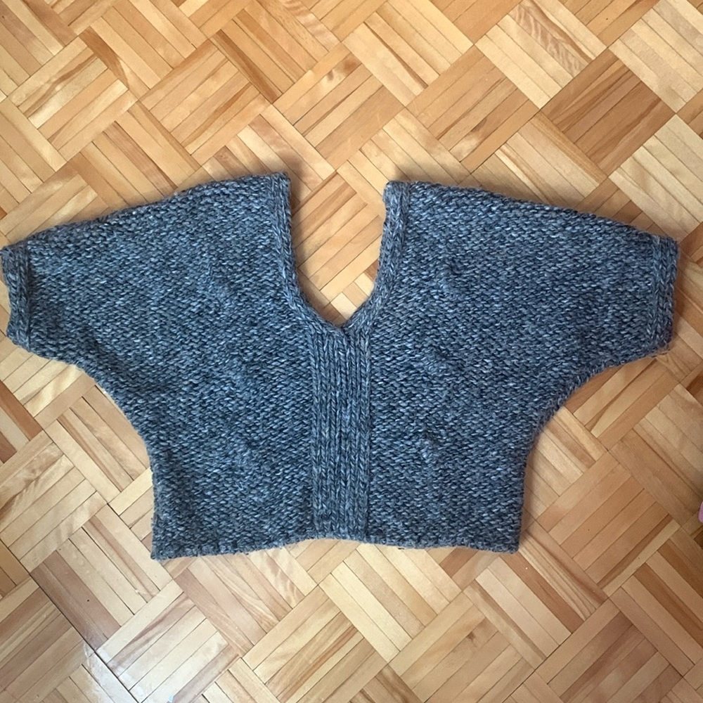 Chunky hand-knit shrug